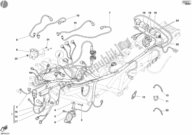 Todas las partes para Arnés De Cableado de Ducati Sport ST3 1000 2004