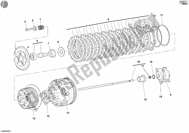 Todas las partes para Embrague de Ducati Sport ST3 1000 2005