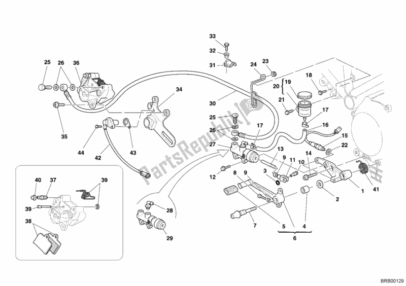 Todas las partes para Sistema De Freno Trasero de Ducati Sport ST3 1000 2005