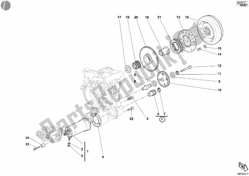 Todas las partes para Motor De Arranque de Ducati Sport ST3 1000 2005