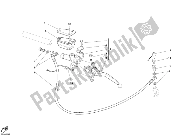 Todas las partes para Cilindro Maestro Del Embrague de Ducati Sport ST3 1000 2006