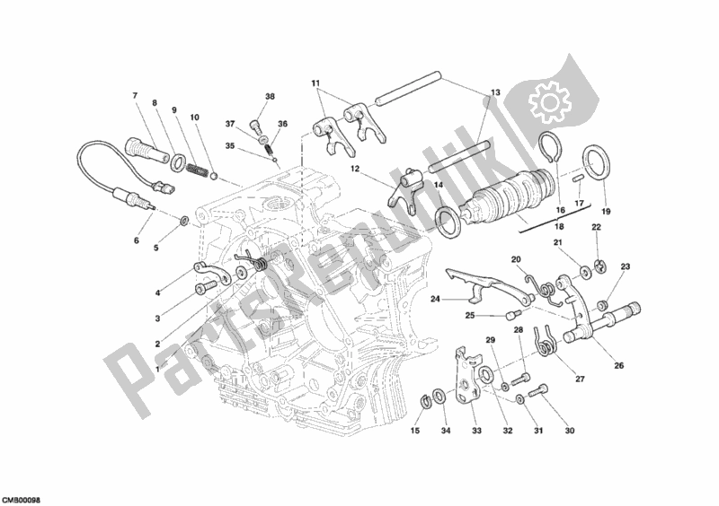 Todas las partes para Mecanismo De Cambio De Marcha de Ducati Sport ST3 1000 2006