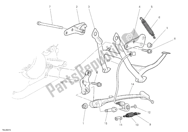 Todas las partes para Costado de Ducati Sport ST3 1000 2006