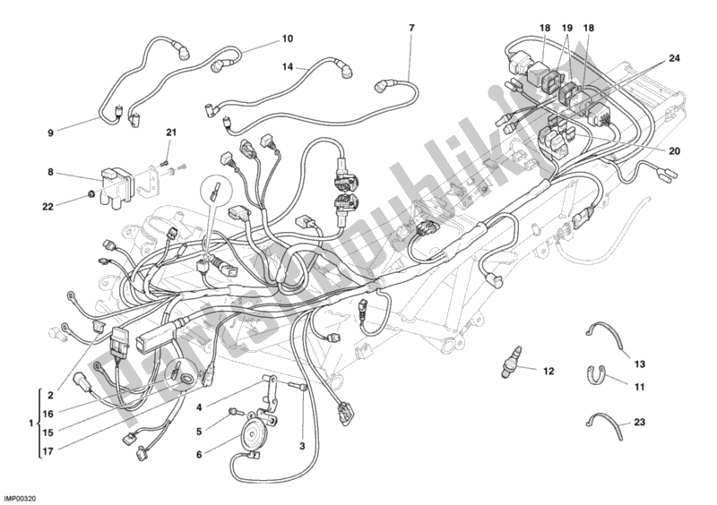 Todas las partes para Arnés De Cableado de Ducati Sport ST3 1000 2006