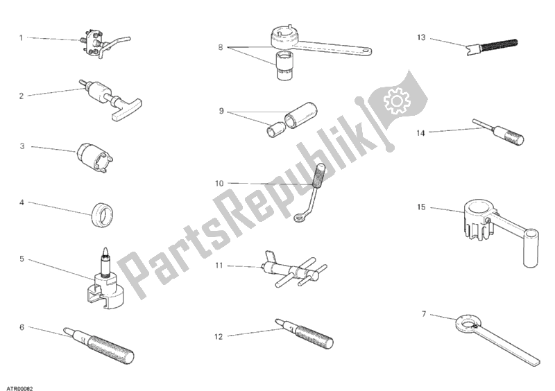 Todas las partes para 01a - Herramientas De Servicio De Taller, Motor de Ducati Sport ST3 1000 2007
