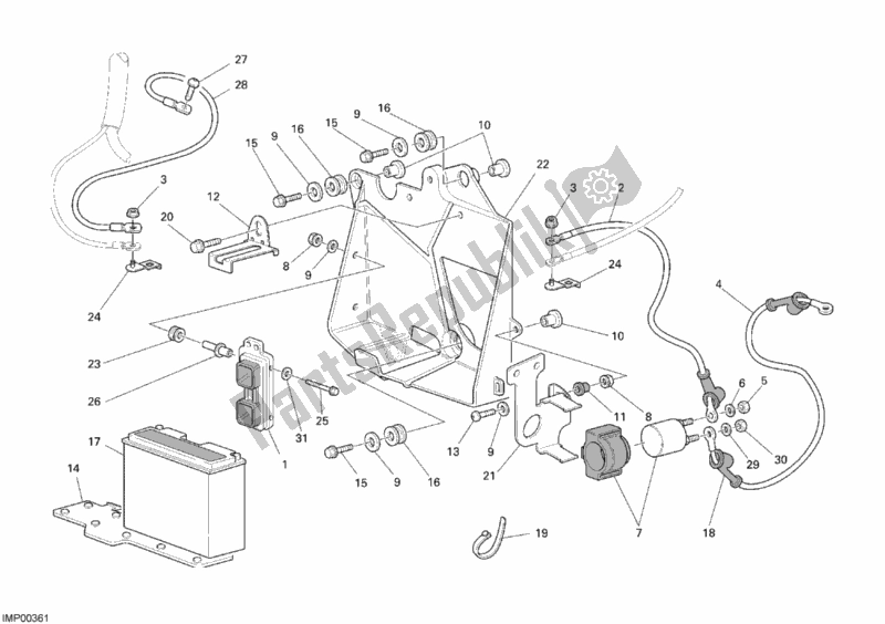 Toutes les pièces pour le Batterie du Ducati Sport ST3 1000 2007