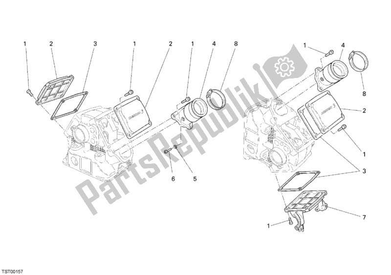 Todas las partes para Colector De Admisión de Ducati Sport ST3 1000 2007