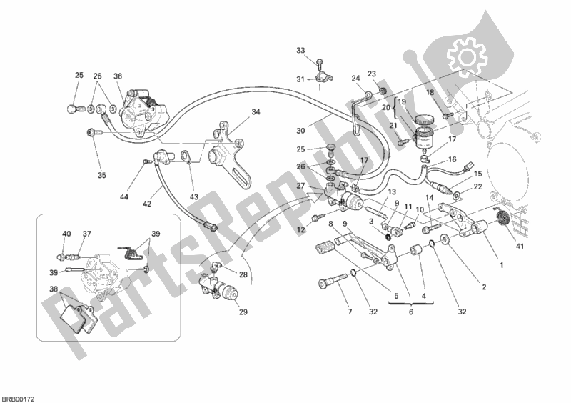 Todas las partes para Sistema De Freno Trasero de Ducati Sport ST3 1000 2007