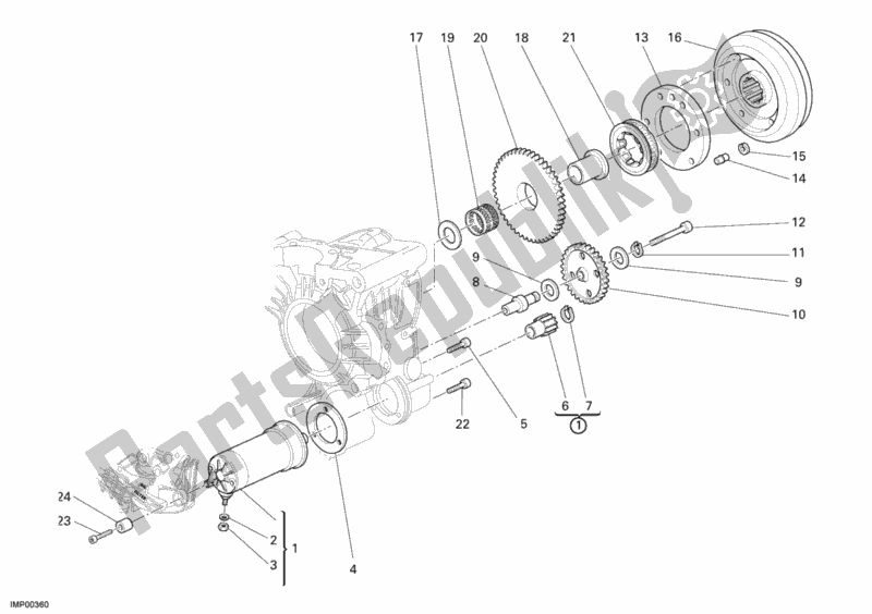 Todas as partes de Motor De Arranque do Ducati Sport ST3 1000 2007