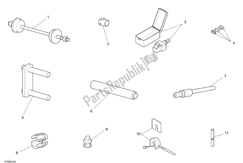 Tutte le parti per il Strumenti Di Servizio Di Officina, Telaio del Ducati Sport ST3 1000 2007