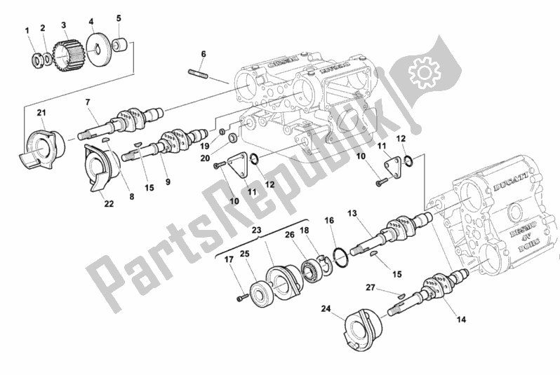 Tutte le parti per il 014 - Albero A Camme del Ducati Sport ST4 916 1999