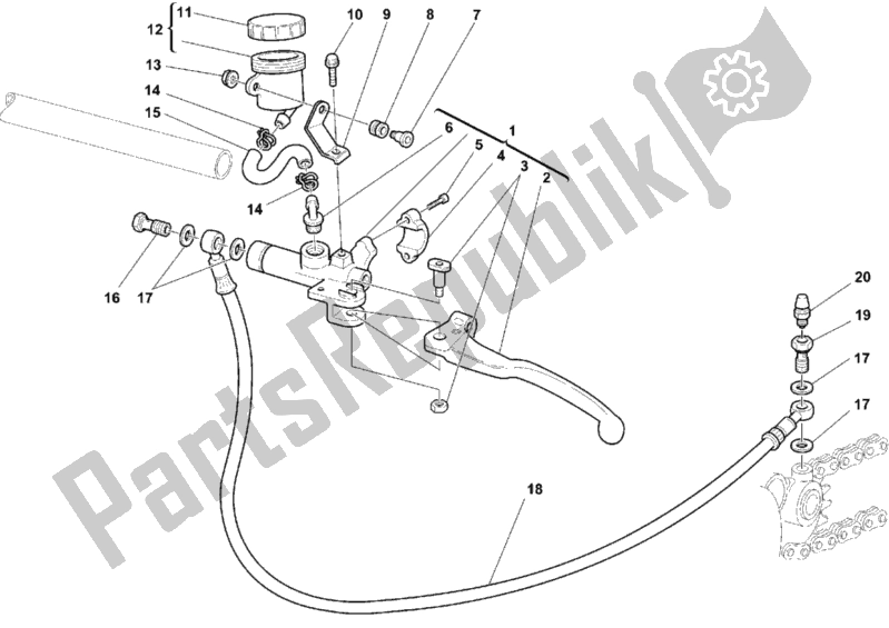 Todas las partes para Cilindro Maestro Del Embrague de Ducati Sport ST4 916 1999