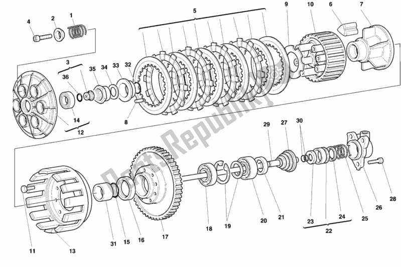 Tutte le parti per il Frizione del Ducati Sport ST4 916 1999