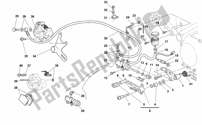 Todas las partes para Sistema De Freno Trasero de Ducati Sport ST4 916 1999