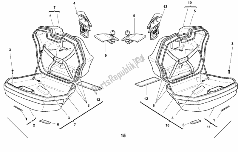 Todas las partes para Maletas Laterales de Ducati Sport ST4 916 1999