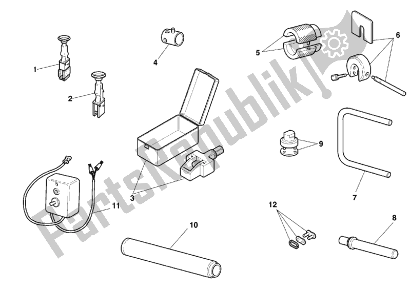 Toutes les pièces pour le Outils De Service D'atelier, Châssis du Ducati Sport ST4 916 1999 Toutes les pièces pour le Outils De Service D'atelier, Châssis du Ducati Sport ST4 916 1999