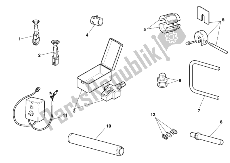 Tutte le parti per il Strumenti Di Servizio Di Officina, Telaio del Ducati Sport ST4 916 1999