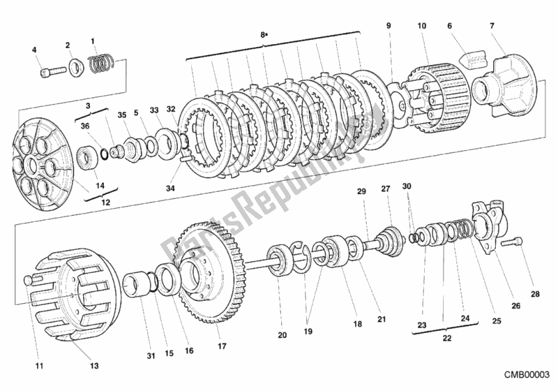 Todas las partes para Embrague de Ducati Sport ST4 916 2000