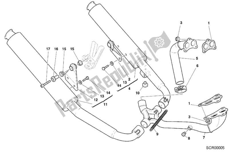 Todas las partes para Sistema De Escape de Ducati Sport ST4 916 2000