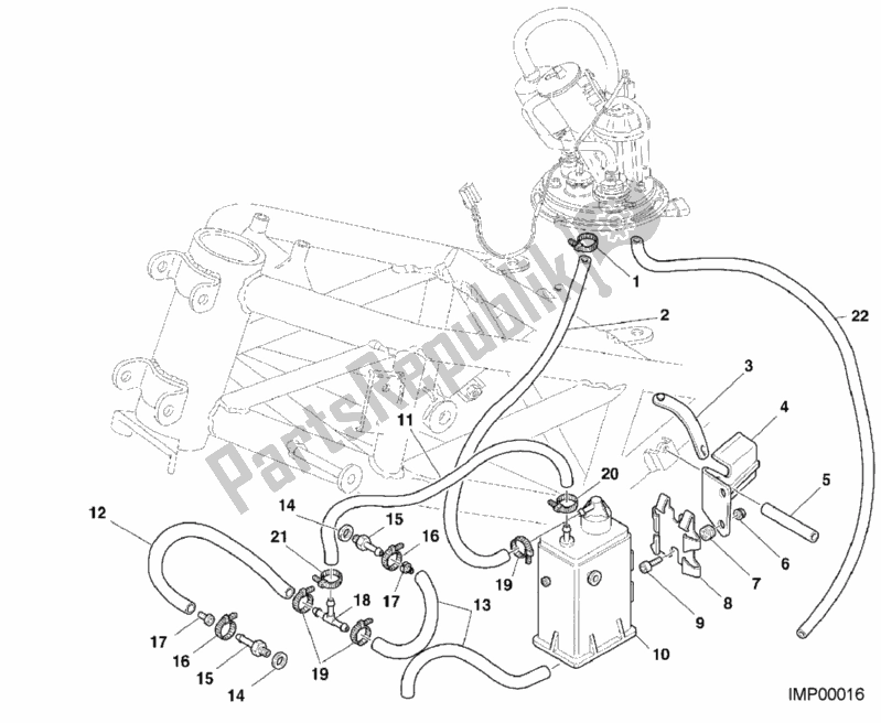 Alle onderdelen voor de Filterbus Vs. Van de Ducati Sport ST4 916 2000