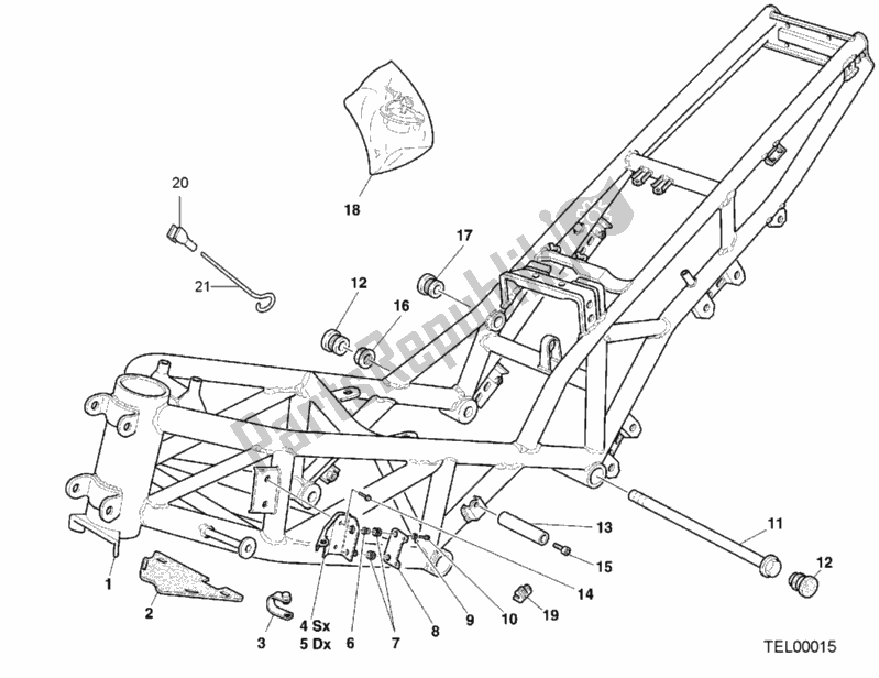 Tutte le parti per il Telaio del Ducati Sport ST4 916 2000