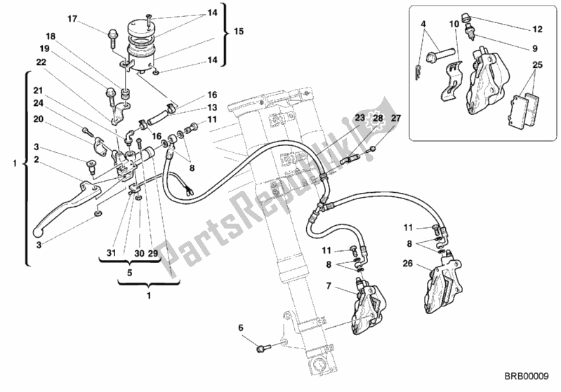 Todas las partes para Sistema De Freno Delantero de Ducati Sport ST4 916 2000