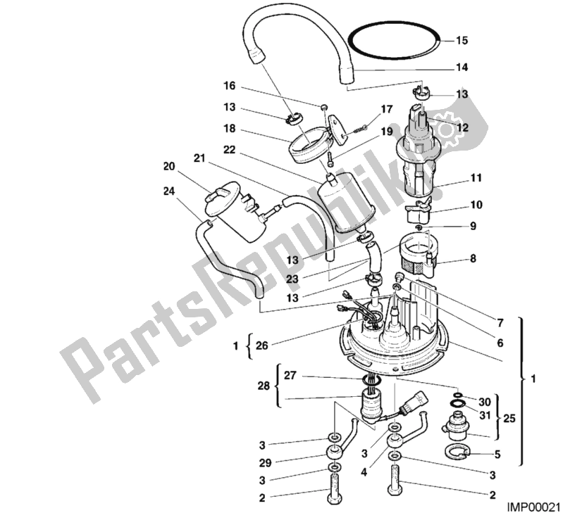 Todas las partes para Bomba De Combustible de Ducati Sport ST4 916 2000