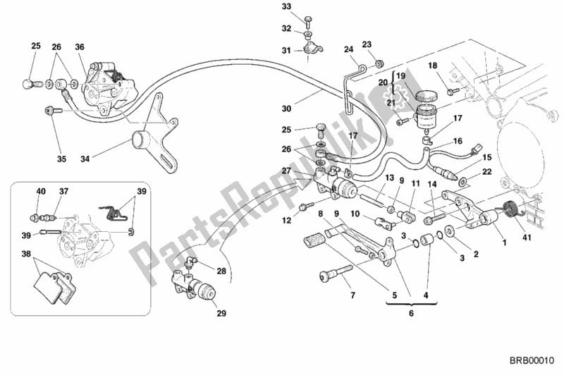 Todas las partes para Sistema De Freno Trasero de Ducati Sport ST4 916 2000