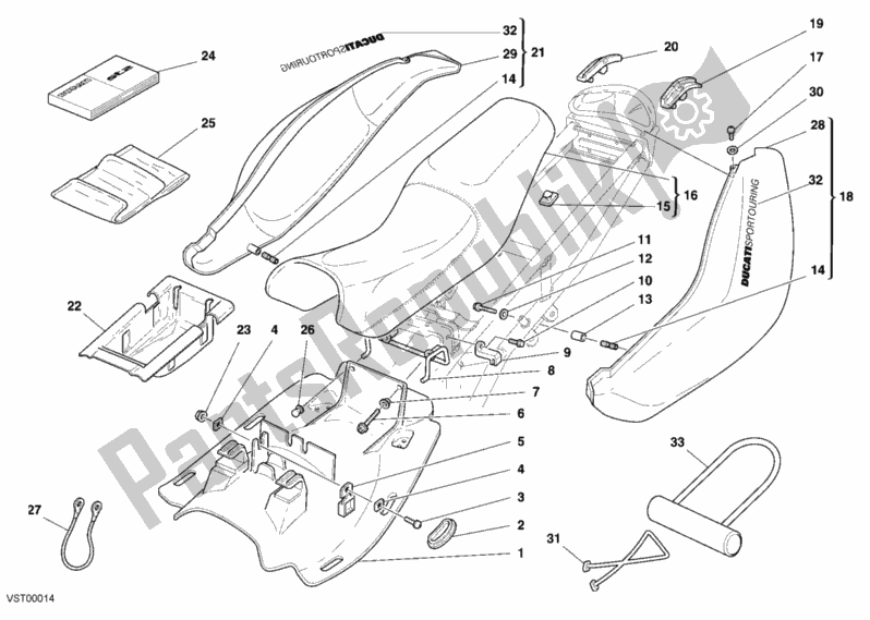 Todas las partes para Asiento de Ducati Sport ST4 916 2000