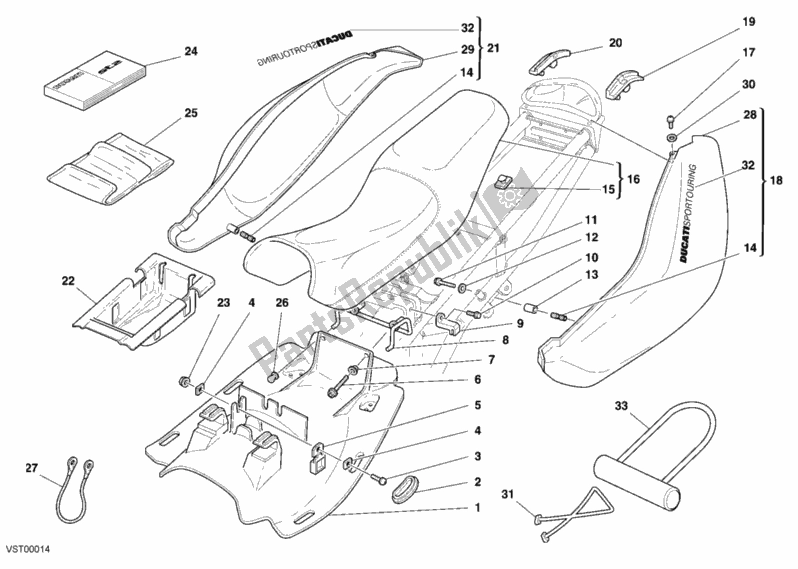 Tutte le parti per il Posto A Sedere del Ducati Sport ST4 916 2000