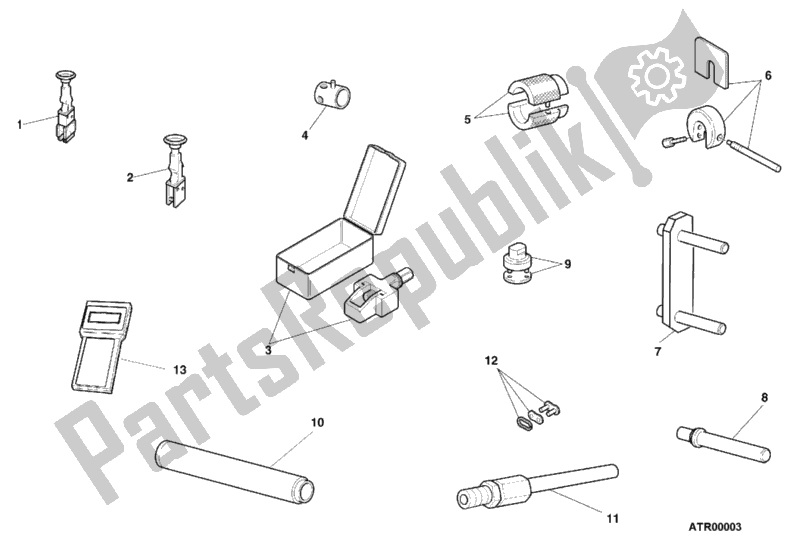Alle onderdelen voor de Werkplaats Service Tools, Frame van de Ducati Sport ST4 916 2000