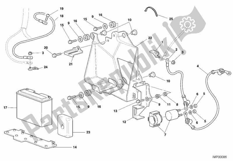 Tutte le parti per il Batteria del Ducati Sport ST4 916 2001