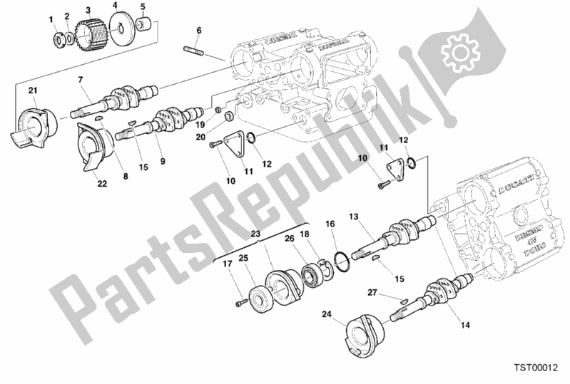 Tutte le parti per il Albero A Camme del Ducati Sport ST4 916 2001