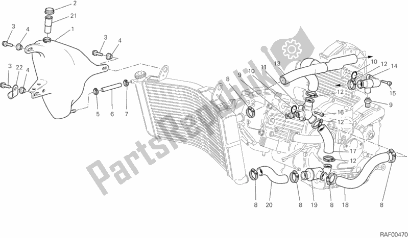 Todas las partes para Circuito De Enfriamiento de Ducati Sport ST4 916 2001