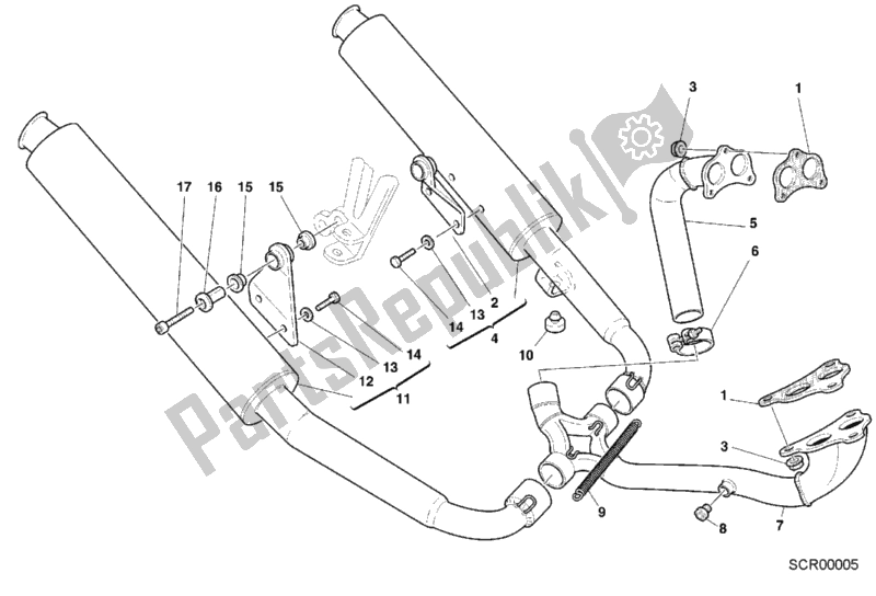 Todas las partes para Sistema De Escape de Ducati Sport ST4 916 2001