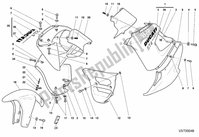 Wszystkie części do Upominek Ducati Sport ST4 916 2001