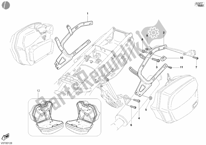 Todas las partes para Sujetadores De Maletas de Ducati Sport ST4 916 2001