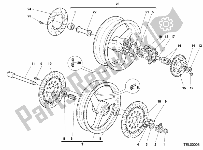 Todas las partes para Ruedas de Ducati Sport ST4 916 2001