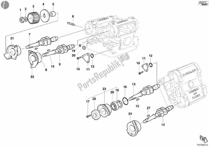 Todas las partes para árbol De Levas de Ducati Sport ST4 916 2002