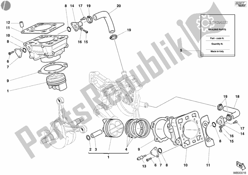 Todas las partes para Cilindro - Pistón de Ducati Sport ST4 916 2002