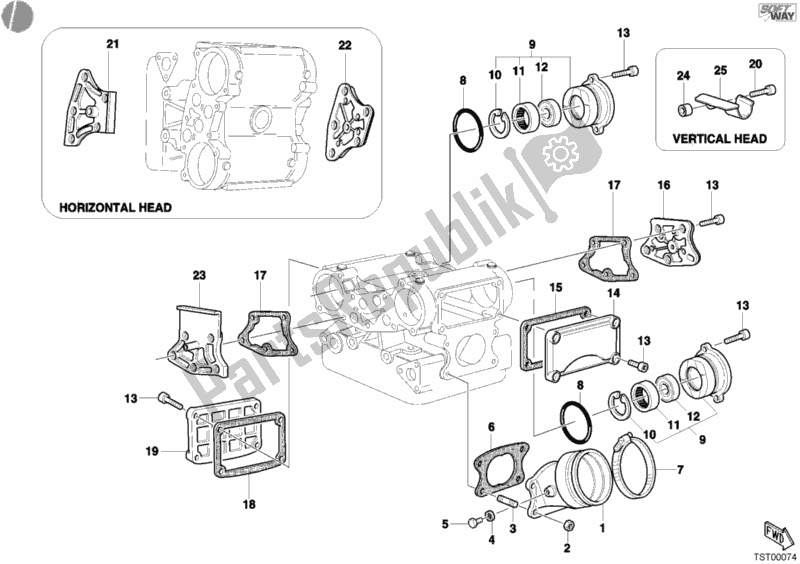 Tutte le parti per il Collettore Di Aspirazione del Ducati Sport ST4 916 2002