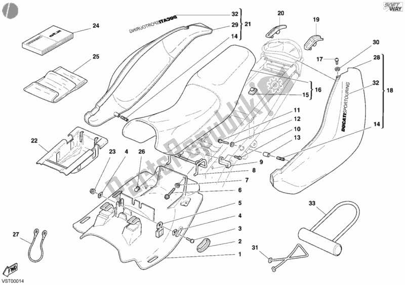 Tutte le parti per il Posto A Sedere del Ducati Sport ST4 916 2002