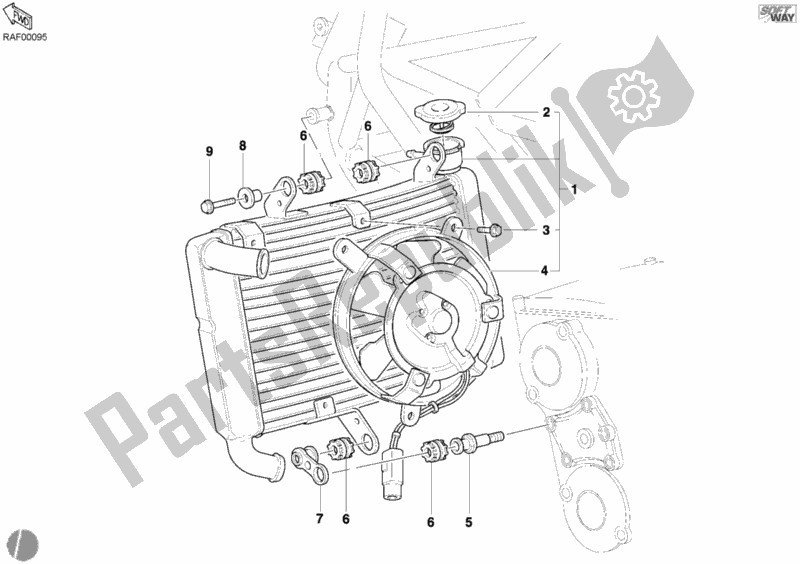 Todas las partes para Enfriador De Agua de Ducati Sport ST4 916 2002