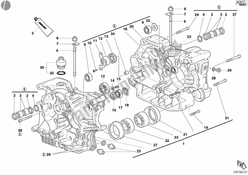 Toutes les pièces pour le Carter du Ducati Sport ST4 916 2003