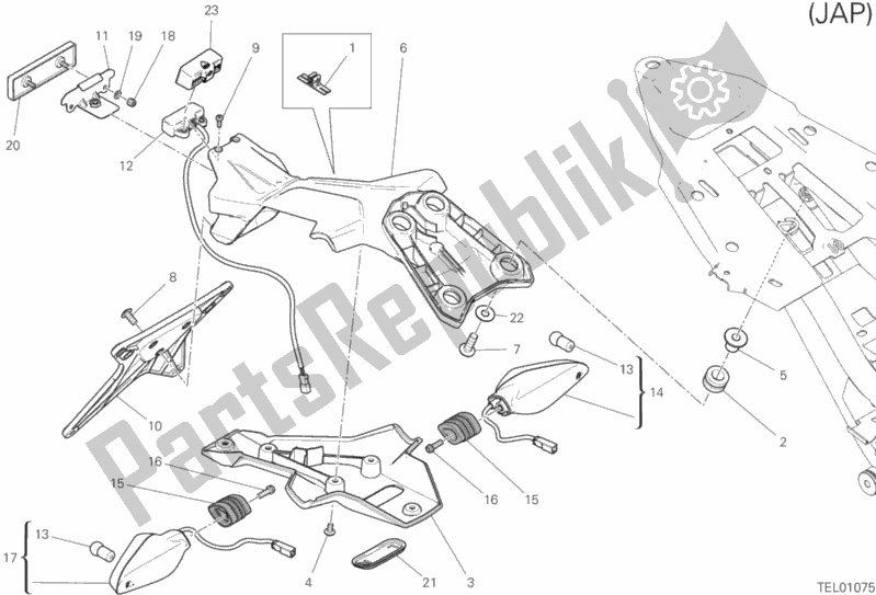 All parts for the 28b - Plate Holder of the Ducati Supersport 937 2017