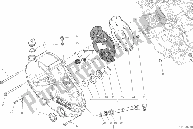 Todas las partes para Tapa Del Embrague de Ducati Supersport 937 2017