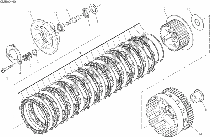 Toutes les pièces pour le Embrayage du Ducati Supersport 937 2017
