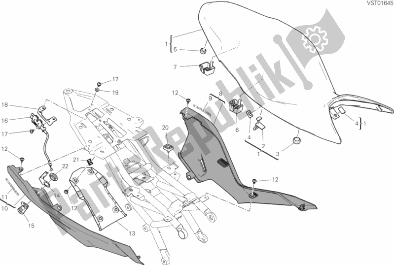 All parts for the Seat of the Ducati Supersport 937 2017