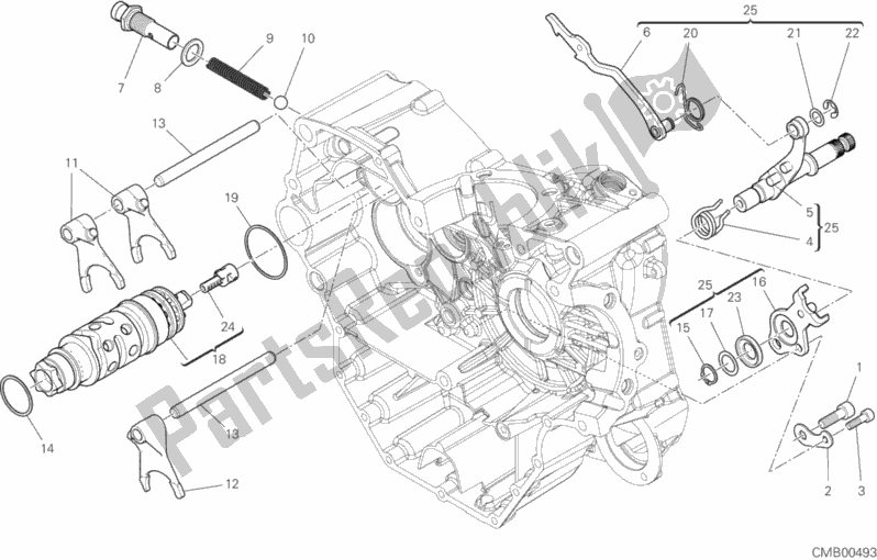 All parts for the Shift Cam - Fork of the Ducati Supersport 937 2017