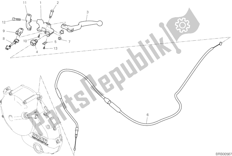 All parts for the Clutch Control of the Ducati Supersport 937 2018